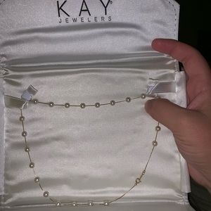 Kay Jewelers Gold Pearl Necklace